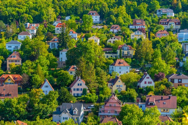 stock image Residential district of German town Wurzburg.