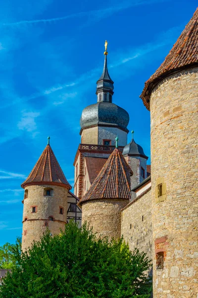 Almanya Nın Wurzburg Kentindeki Marienberg Kalesinin Kuleleri — Stok fotoğraf