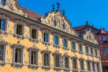 Alman kasabası Wurzburg 'da Falkenhaus.