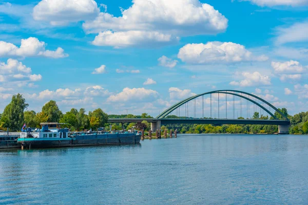 stock image Industrial port in Regensburg, Germany.