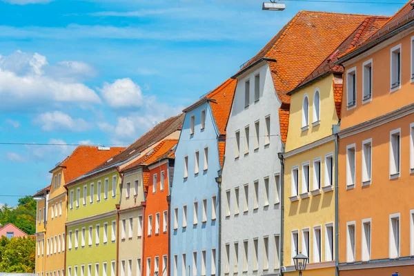 stock image Colorful facades at Regensburg, Germany..