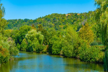 Eichstatt, Almanya yakınlarındaki Altmhl manzarası.