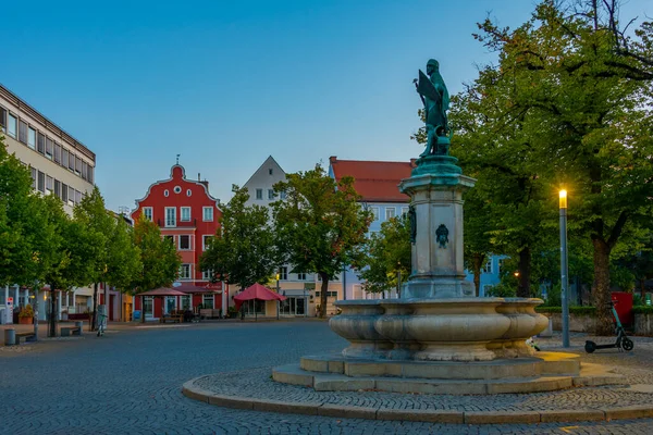 Ludwigsbrunnen Alman Şehri Ingolstadt Taki Paradeplatz Güneş Doğarken — Stok fotoğraf