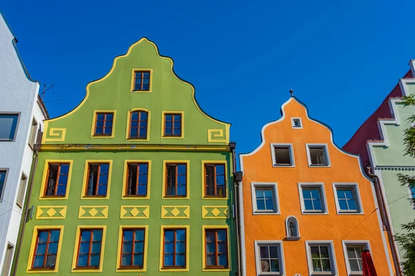 stock image Colorful facades at Ingolstadt, Germany..