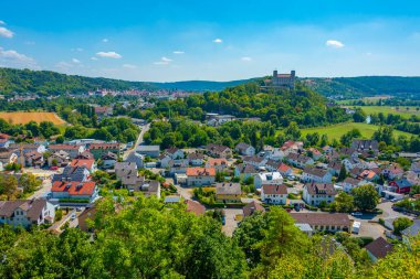 Alman kenti Eichstatt 'ın Panorama manzarası.