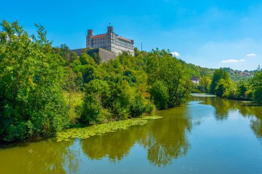 Alman kenti Eichstatt 'taki Willibaldsburg kalesi.