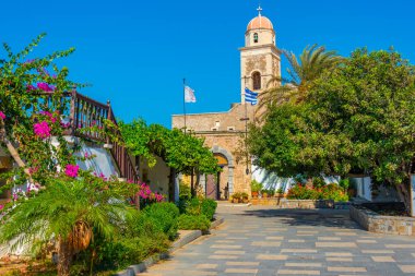 Yunan adası Girit 'teki Moni Toplou manastırı.