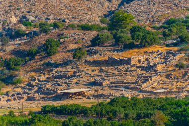 Yunanistan 'ın Girit kentindeki Minoan Zakros Sarayı.