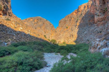 Yunan adası Girit 'te Zakros Geçidi manzarası.