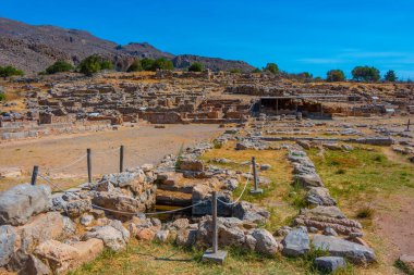 Yunanistan 'ın Girit kentindeki Minoan Zakros Sarayı.