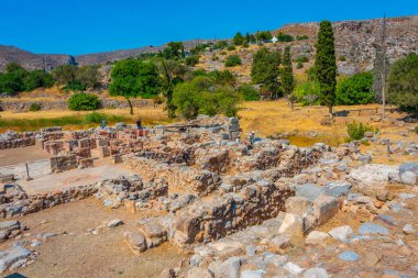 Yunanistan 'ın Girit kentindeki Minoan Zakros Sarayı.