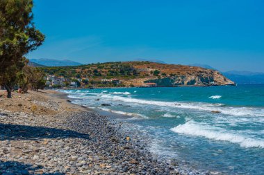 Yunanistan 'ın Girit adasındaki Pachia Ammos köyündeki sahil.