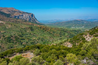 Yunan adası Girit 'in Hilly kırsalı.