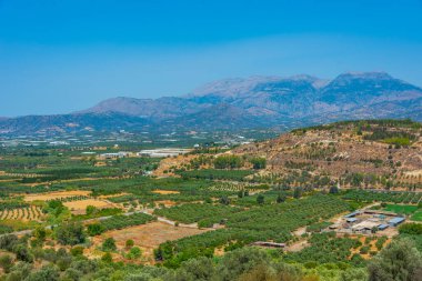 Yunan adası Girit 'in kırsal manzarası.