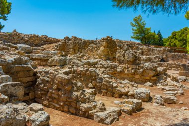 Yunan Adası Girit 'teki Agia Triada Arkeolojik Alanı.