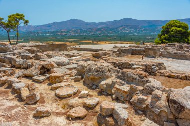 Yunan Adası Girit 'teki Agia Triada Arkeolojik Alanı.