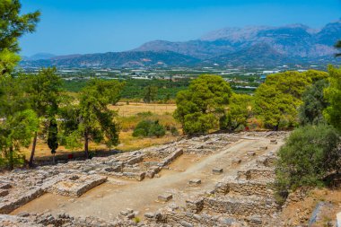 Yunan Adası Girit 'teki Agia Triada Arkeolojik Alanı.