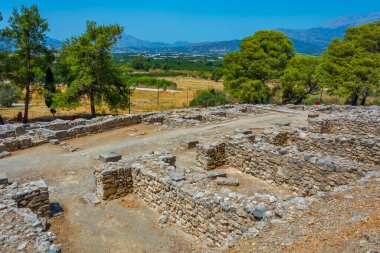Yunan Adası Girit 'teki Agia Triada Arkeolojik Alanı.
