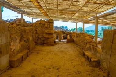 Yunan Adası Girit 'teki Agia Triada Arkeolojik Alanı.