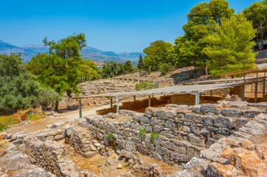 Yunan Adası Girit 'teki Agia Triada Arkeolojik Alanı.