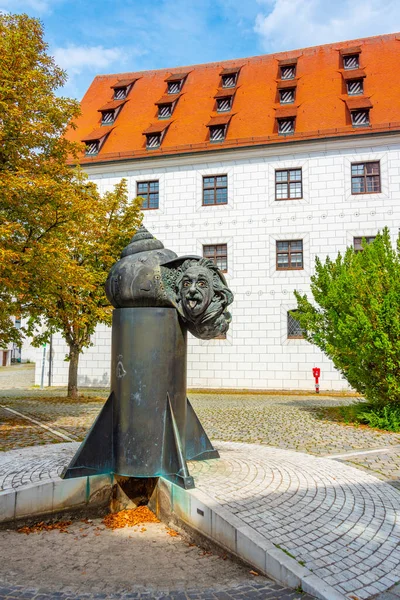 Památník Albertu Einsteinovi Německém Městě Ulm — Stock fotografie