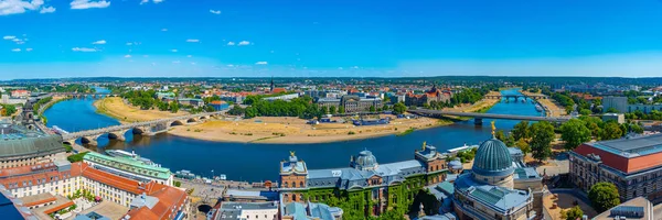 Panorama View River Elbe Academy Fine Arts Dresden Germany — Stock Photo, Image