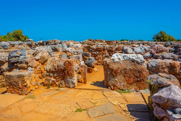 Руины Дворца Малия Археологический Объект Острове Крит Греции — стоковое фото