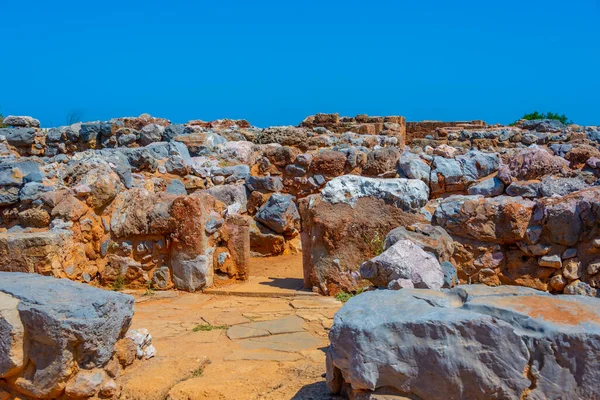 Ruiny Malia Palace Stanowisko Archeologiczne Krecie Wyspa Grecji — Zdjęcie stockowe
