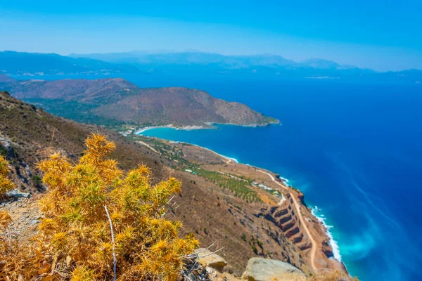 Panoramisch Uitzicht Baai Van Mirabello Het Griekse Eiland Kreta — Stockfoto