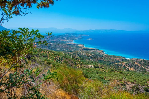 Vista Panorámica Bahía Mirabello Isla Griega Creta — Foto de Stock