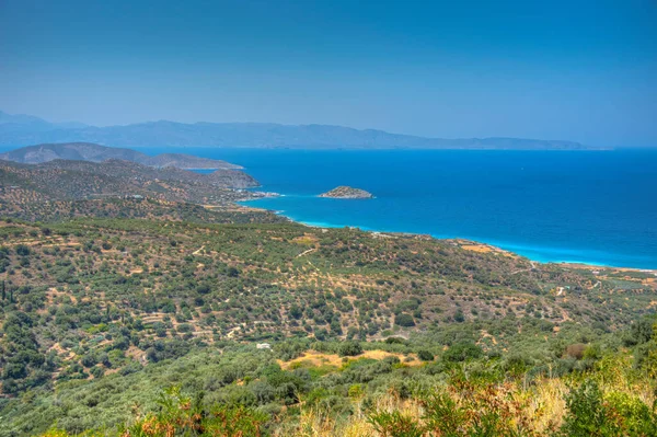 Panorama View Mirabello Bay Greek Island Crete — Stock Photo, Image