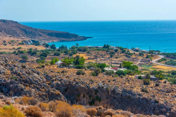 Vista Panoramica Della Costa Creta Vicino Kato Zakros Creta — Foto Stock