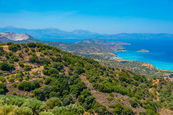 Vista Panorámica Bahía Mirabello Isla Griega Creta — Foto de Stock