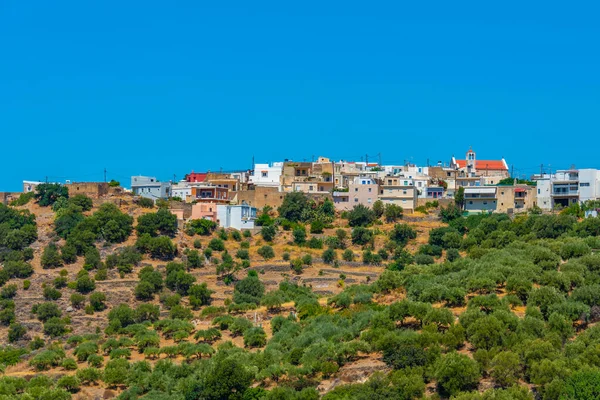 Uitzicht Een Bergdorp Grieks Eiland Kreta — Stockfoto