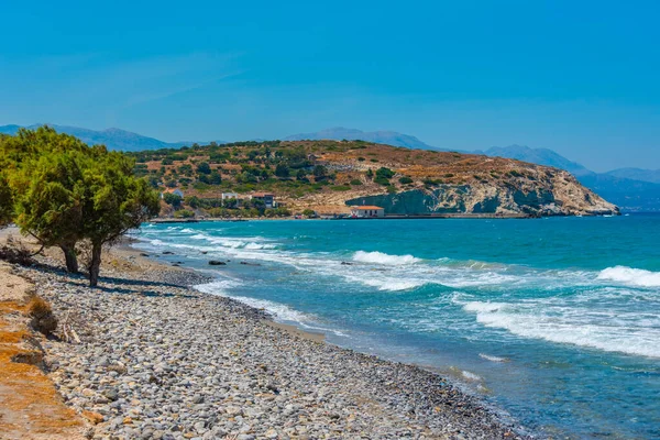 Yunanistan Girit Adasındaki Pachia Ammos Köyündeki Sahil — Stok fotoğraf