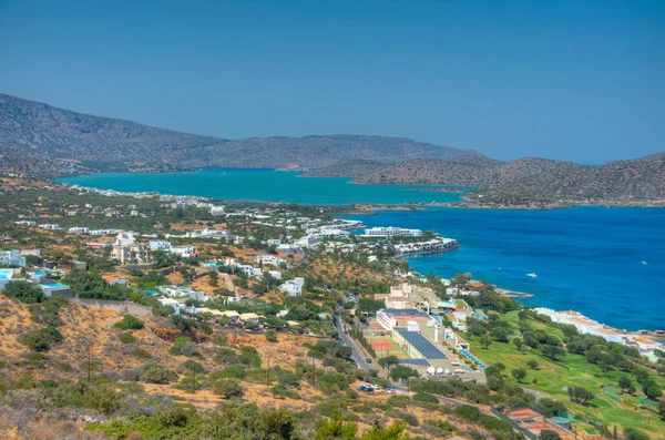 Vista Panoramica Della Costa Cretese Vicino Plaka Grecia — Foto Stock