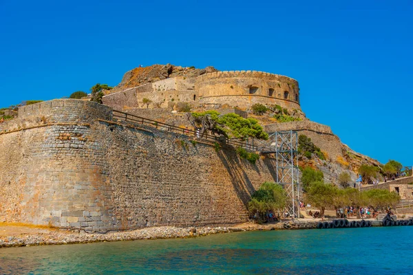 Fortezza Spinalonga Sull Isola Greca Creta — Foto Stock