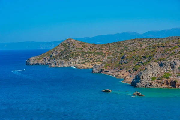 Halvön Spinalonga Den Grekiska Kreta — Stockfoto