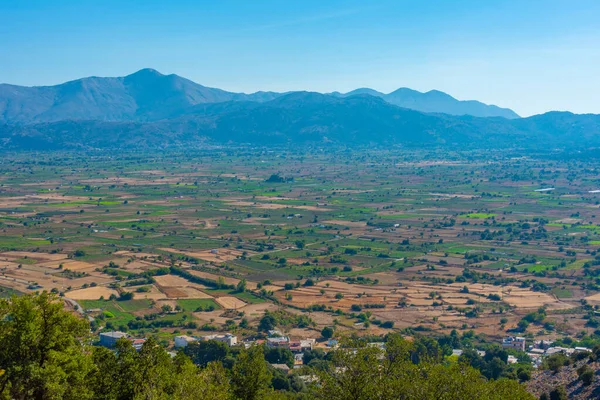 Panorama Uitzicht Het Plateau Van Lasithi Het Griekse Eiland Kreta — Stockfoto