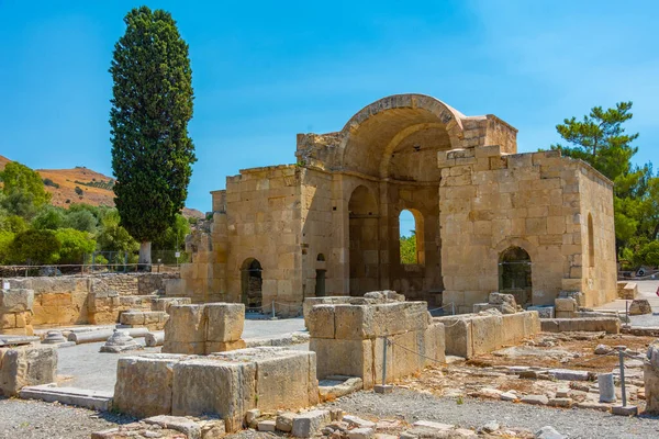 stock image Church of Saint Titus at Archaeological Site of Gortyna at Crete, Greece.