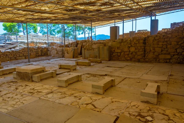 Stanowisko Archeologiczne Agia Triada Greckiej Wyspie Kreta — Zdjęcie stockowe