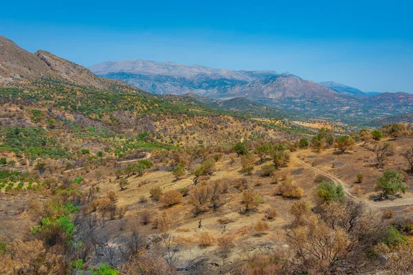 Hügelige Landschaft Auf Der Griechischen Insel Kreta — Stockfoto