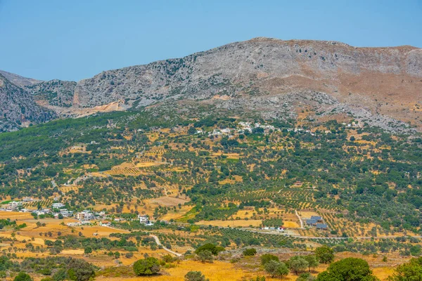 Χίλι Εξοχή Του Ελληνικού Νησιού Κρήτη — Φωτογραφία Αρχείου