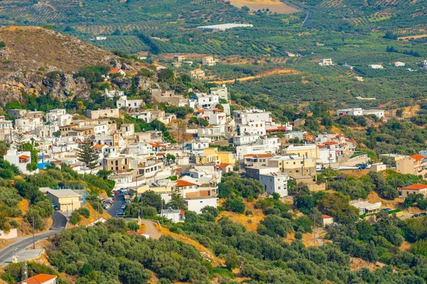 Village Myrthios Sur Île Grecque Crète — Photo