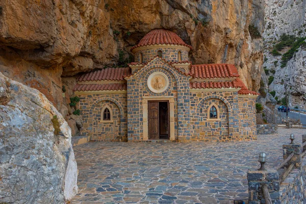 Iglesia San Nicolás Cañón Kotsifou Creta Grecia —  Fotos de Stock