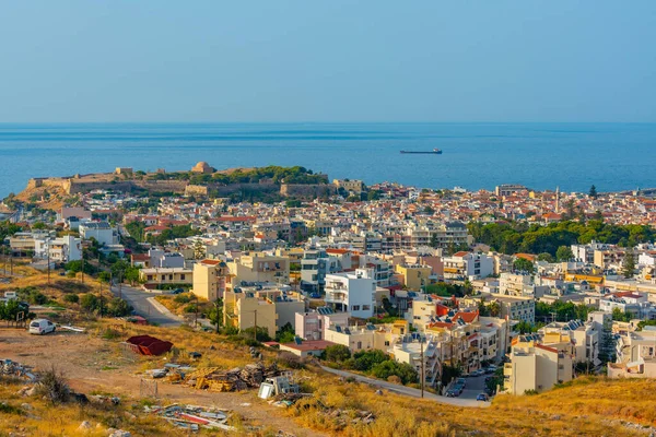 Panorama Utsikt Över Den Grekiska Staden Rethimno Kreta — Stockfoto