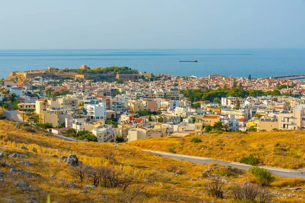 Panorama Pohled Řecké Město Rethimno Ostrově Kréta — Stock fotografie