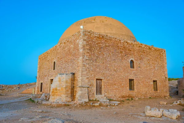 Ibrahim Han Szultán Mecset Velencei Fortezza Kastélyban Görög Rethimno Városban — Stock Fotó