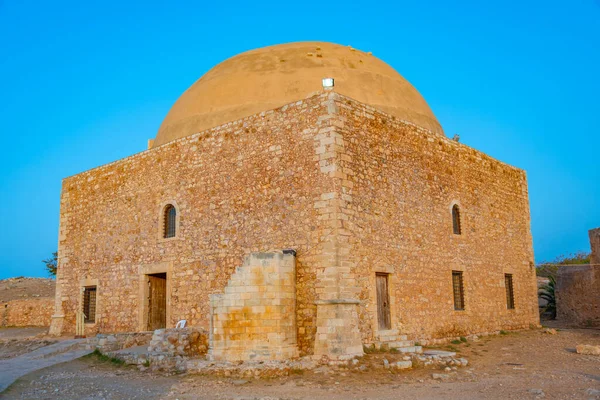 stock image Sultan Ibrahim Han Mosque at Venetian Fortezza Castle in Greek town Rethimno, Crete.