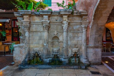 Rimondi Venedik Çeşmesi Yunan kenti Rethimno, Girit 'te.